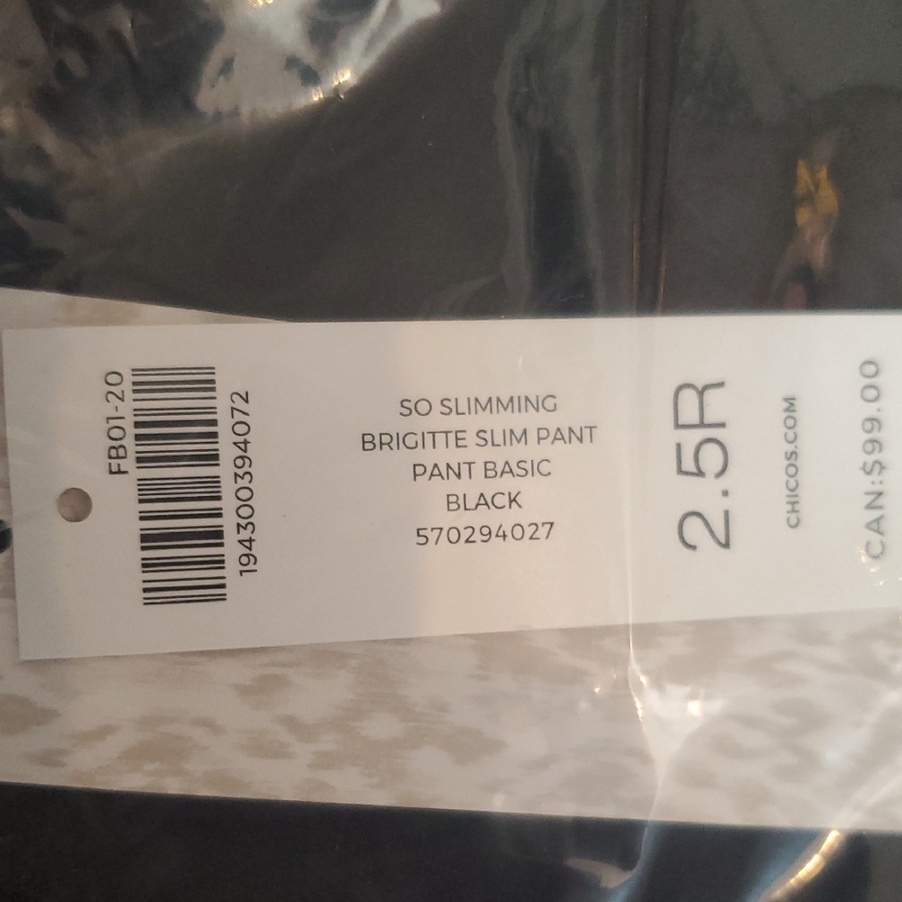 Chico's Black So Slimming Brigitte Slim Pant
